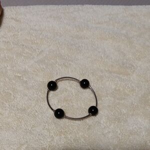 Elegant Black Beaded Bracelet